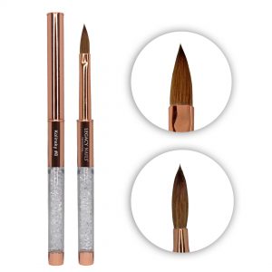 PROFESSIONAL ROSE GOLD KOLINSKY NAIL BRUSH 8