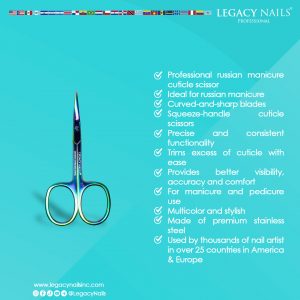 Professional curve-tip cuticle scissors
