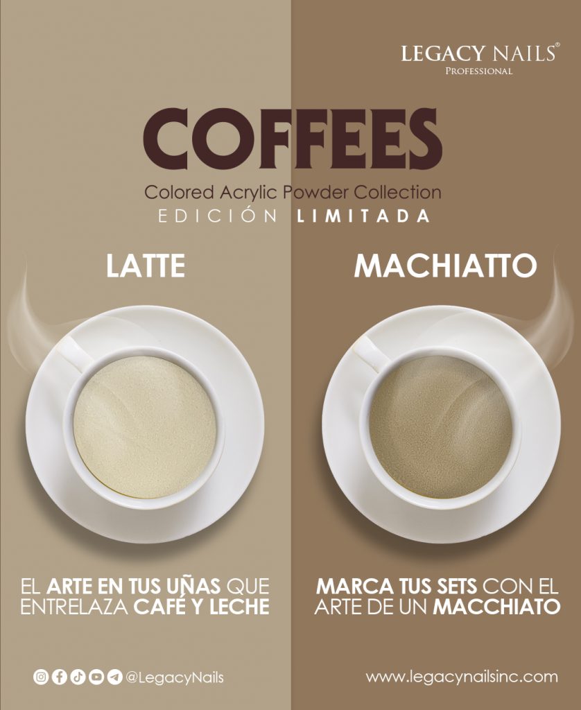 Dive into the Coffee Charm! Explore the 'Coffees Collection' of Acrylic Nail Powders in Coffee Shades 3 Coffees 05