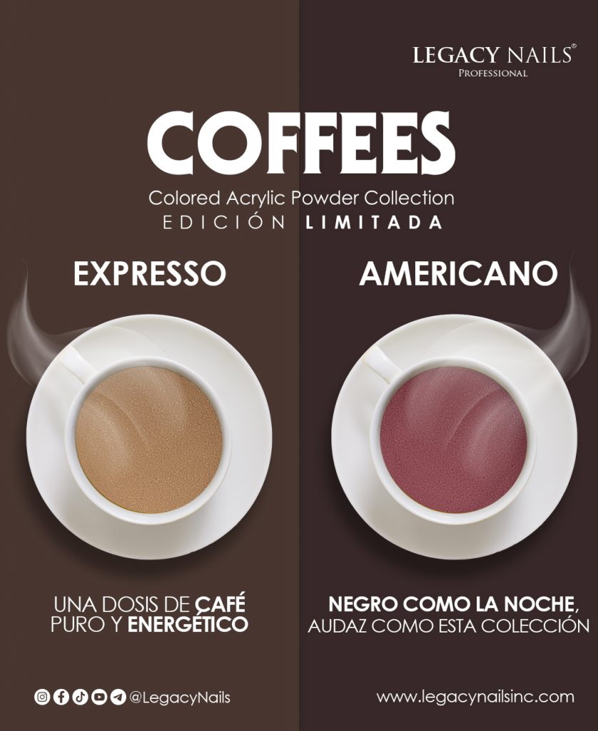 Dive into the Coffee Charm! Explore the 'Coffees Collection' of Acrylic Nail Powders in Coffee Shades 5 Coffees 05 03