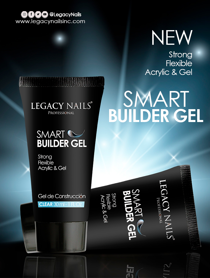 Immerse Yourself in Nail Glamour: Create the Perfect Encapsulation with LEGACY and Our Smart Builder Gel Clear 8 smart builder Gel Clear 1