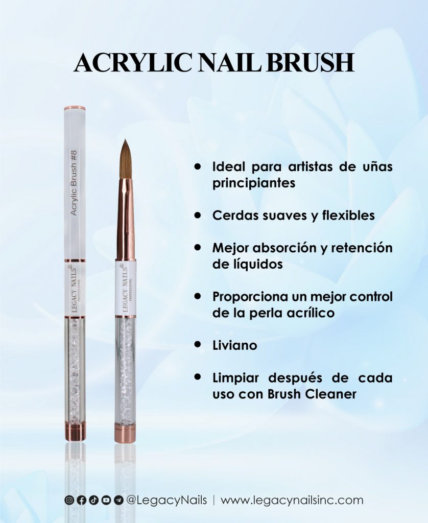Dominando el Arte del Acrílico: Pinceles, Ángulos y Secretos con LEGACY NAILS 5 A.NAILBRUSH ESP