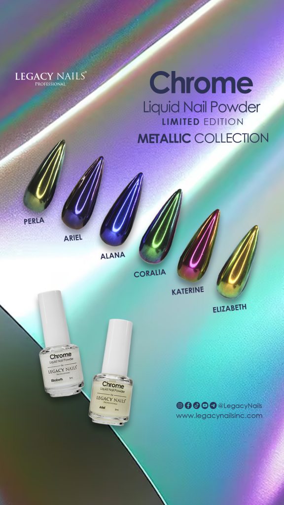 Discover the Magic of Your Nails with Chrome Liquid Nail Powder! 4 Chrome 02 metallic