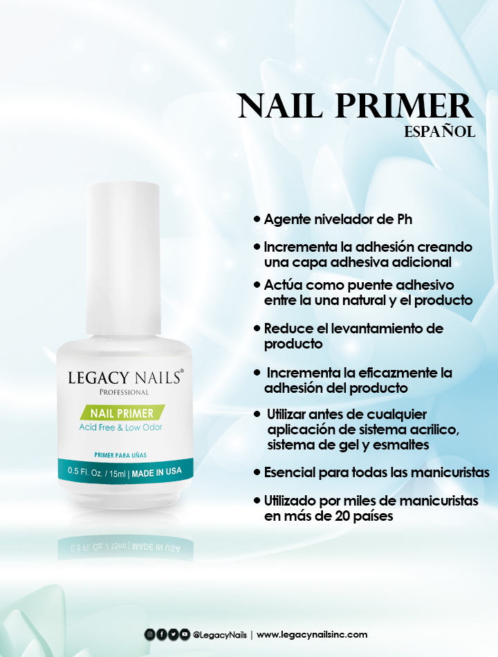 El Secreto de unas Uñas Impecables: Preparadores de LEGACY NAILS 6 Nail Primer espanol 1