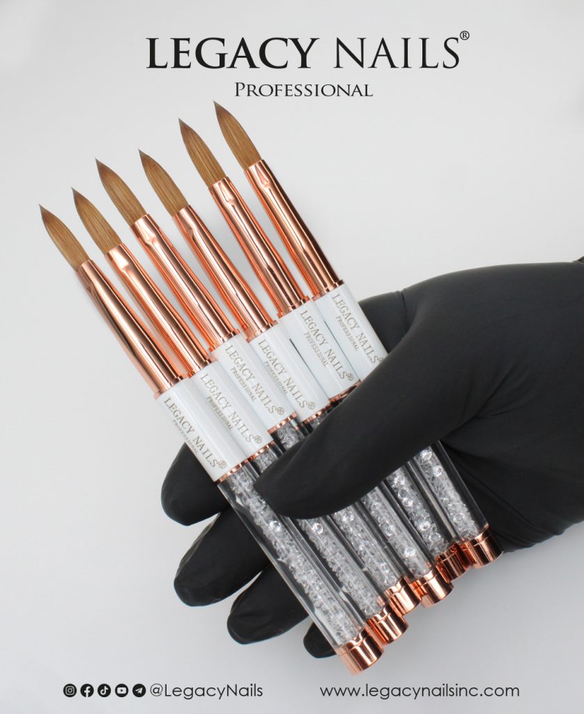 Mastering the Art of Acrylic: Brushes, Angles, and Secrets with LEGACY NAILS 3 White Nail Brush LNWNB 08 F6 1 1