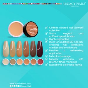 COFFEES COLORED ACRYLIC NAIL POWDER COLLECTION
