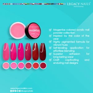 MAGENTAS COLORED ACRYLIC NAIL POWDER COLLECTION