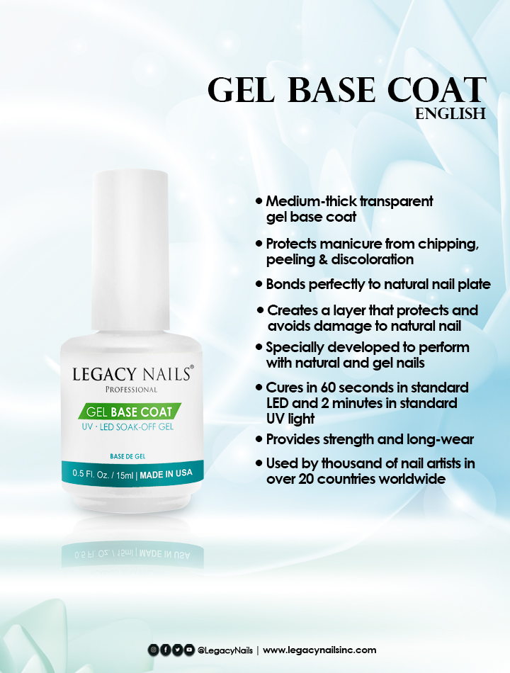 What is the difference between LEGACY NAILS gel base and rubber gel? 3 gel base coat ingles